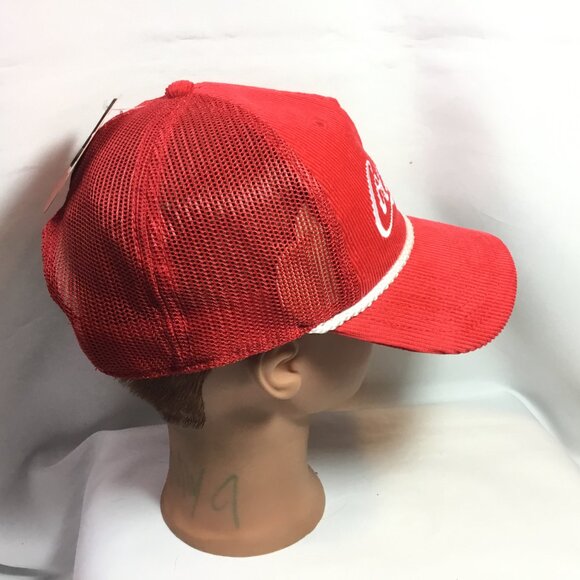 NEW Coca -Cola Hat Cap Red White Rope Snapback Adjustable Corduroy OSFM NWT - Picture 4 of 8